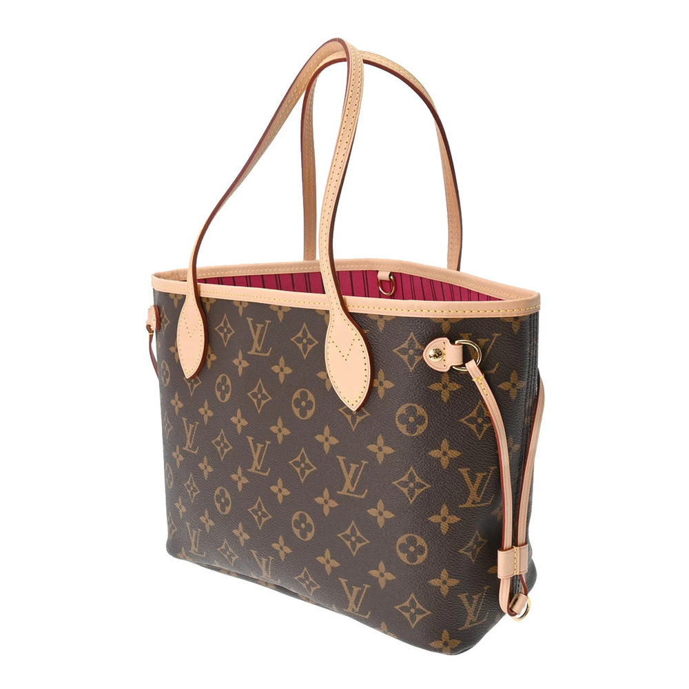 Louis Vuitton Neverfull Pivoine Handbag Monogram Canvas Brown